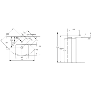 Lavabo Jacob Delafon Odeon Up E4710-00