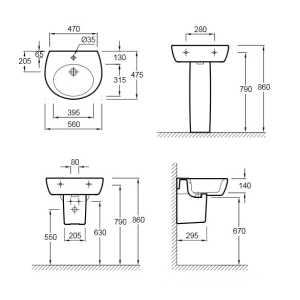 Lavabo Jacob Delafon Ove E1565-00