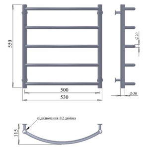 Secador de toallas Paladii Standard 500x550