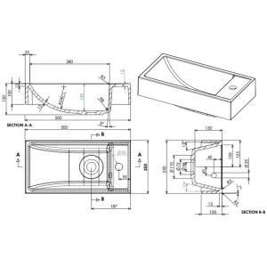 Lavabo Marmite Martina 500C