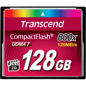 Tarjeta de memoria Transcend CompactFlash 800x 128Gb