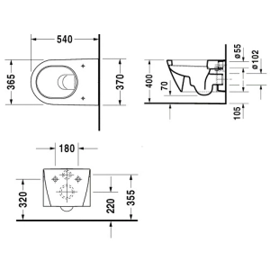 Inodoro Duravit Starck 2 2534090000