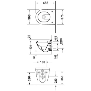 Inodoro Duravit Starck 3 2227090000