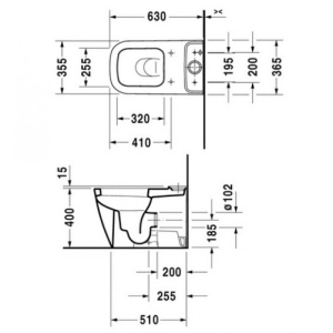 Inodoro Duravit Happy D. 2134090000