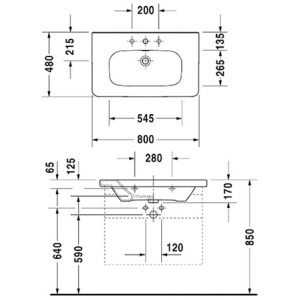 Lavabo Duravit DuraStyle 232080