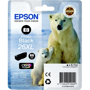 Cartucho Epson 26XL PHBK C13T26314010