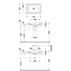 Lavabo Duravit PuraVida 036970