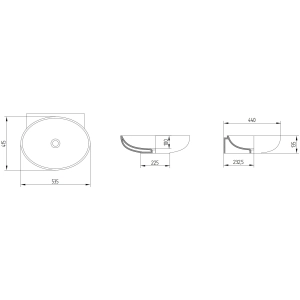 Lavabo AeT Orizzonti Thin Ovale CR L276