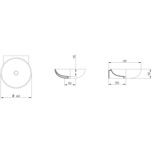 Lavabo AeT Orizzonti Thin Tondo CR L274