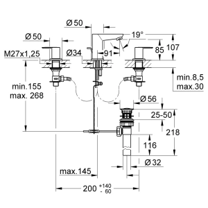 Mezclador Grohe BauEdge 20197000