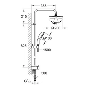 Grohe New Tempesta Rustic System 200 27399000