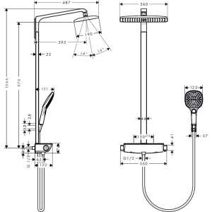 Hansgrohe Raindance Select E 360 Showerpipe 27112000