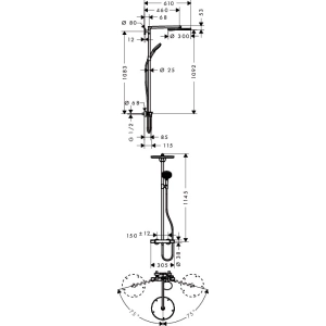 Hansgrohe Raindance Select S 300 Showerpipe 27114000