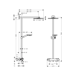 Hansgrohe Raindance S Showerpipe 240 27160000