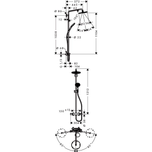 Hansgrohe Raindance Select S 240 Showerpipe 27115000