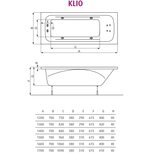 PoolSpa Klio 150x70