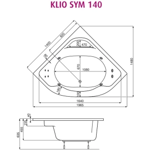 Bañera PoolSpa Klio Sym 140x140