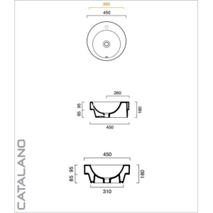 Lavabo Catalano Zero Tondo 45/2