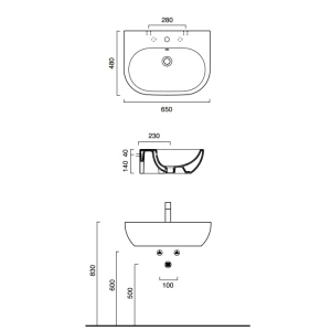 Lavabo Catalano Sfera 65