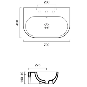 Lavabo Catalano Sfera 70