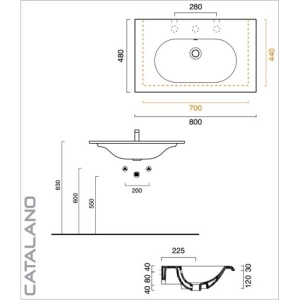 Lavabo Catalano Sfera 80