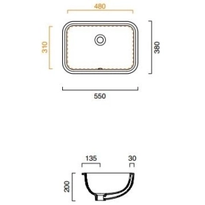 Lavabo Catalano Sottopiano 55