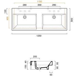 Lavabo Catalano Zero 125