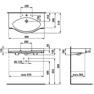 Lavabo Laufen Palace 812702