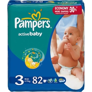 Pañales Pampers Active Baby 3 / 82 pcs