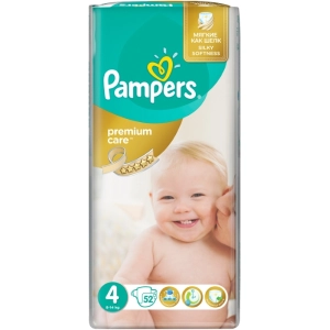 Pañales Pampers Premium Care 4 / 52 pcs