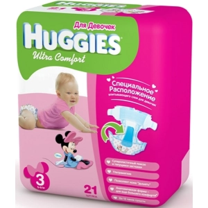 Pañales Huggies Ultra Comfort Girl 3 / 21 pcs