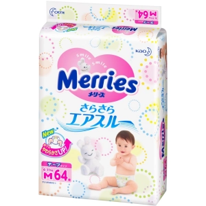 Pañales Merries Diapers M / 64 pcs