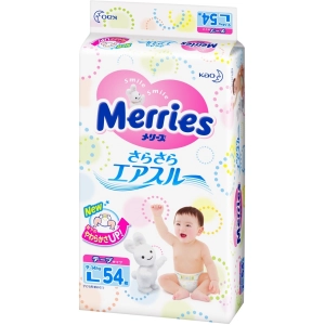 Pañales Merries Diapers L / 54 pcs