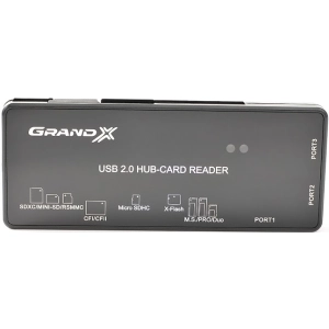 Lector de tarjetas/USB-concentrador Grand-X GHC-301DC