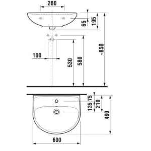 Lavabo Jika Lyra Plus 814383