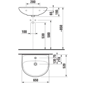 Lavabo Jika Lyra Plus 814384