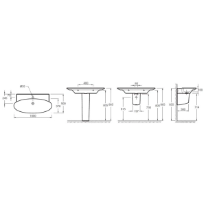 Lavabo Jacob Delafon Presquile E4436-00