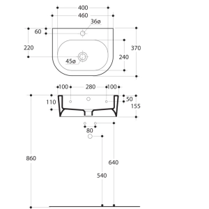 Lavabo KERASAN Flo 3140