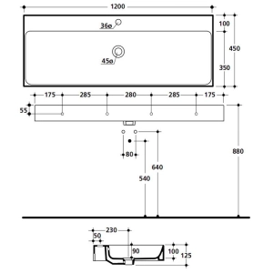 Lavabo KERASAN Cento 3534