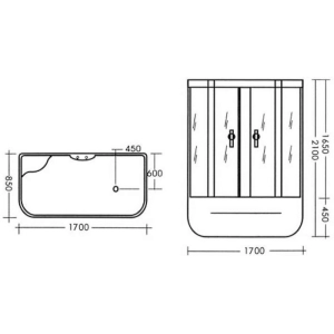 Cabina de ducha Miracle TS8002/Rz