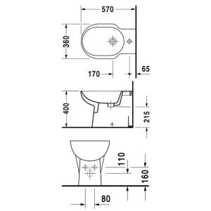 Bidé Duravit Bathroom Foster 013410