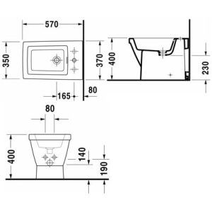 Bidé Duravit 2º Floor 013610