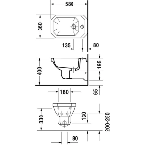 Bidé Duravit 1930 Series 026610