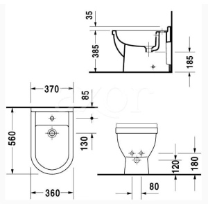 Bidé Duravit Starck 3 223010