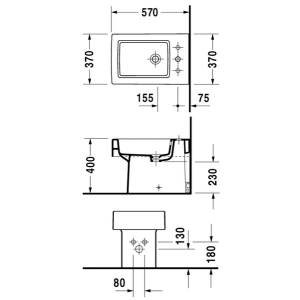 Bidé Duravit Vero 224010