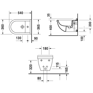 Bidé Duravit Stark 3 228015