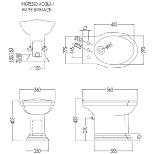 Bidé Devon y Devon Westminster IBBID1FWES