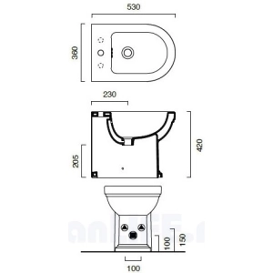 Bidé Catalano Canova Royal 53 1BICR00