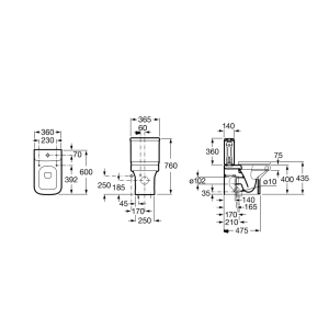 Inodoro Roca Dama A34278W000