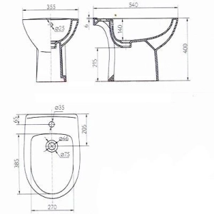 Bidé Kolo Freja L75000